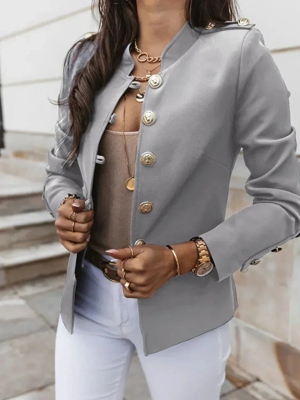 WW | Blazer Military Chic Elegant Structured and Trendy