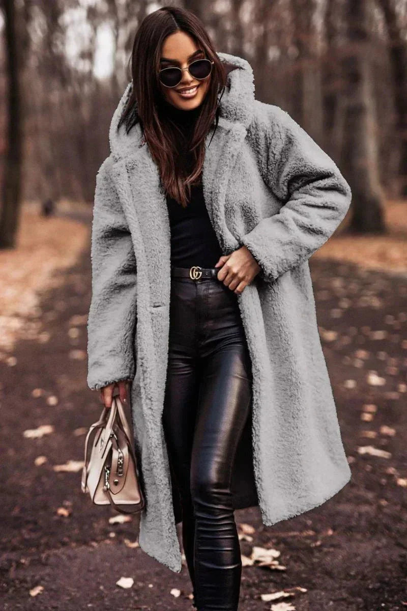 WW | Women's Winter Coat with Sheepskin Effect & Elegant Warmth