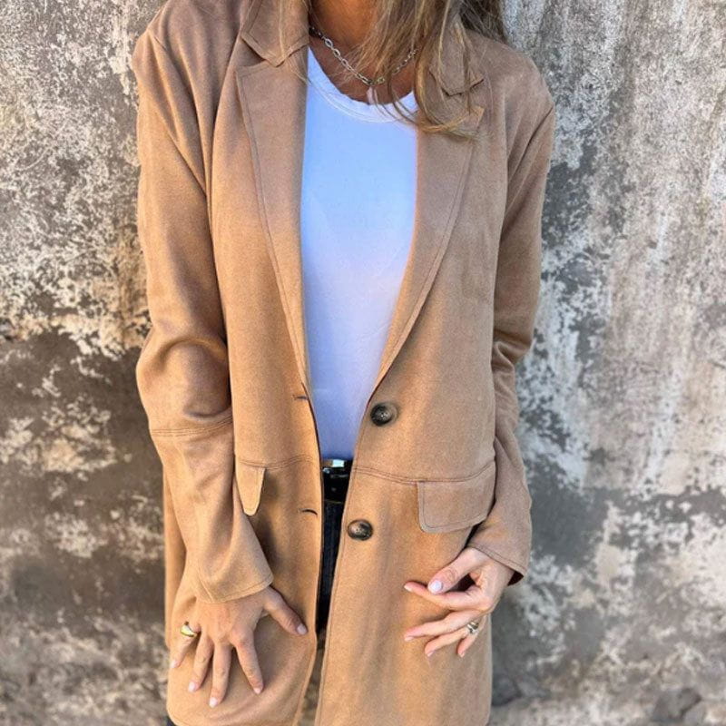 WW | Long Suede Blazer Elegance & Comfort Timeless Style