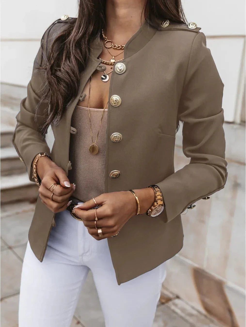 WW | Blazer Military Chic Elegant Structured and Trendy