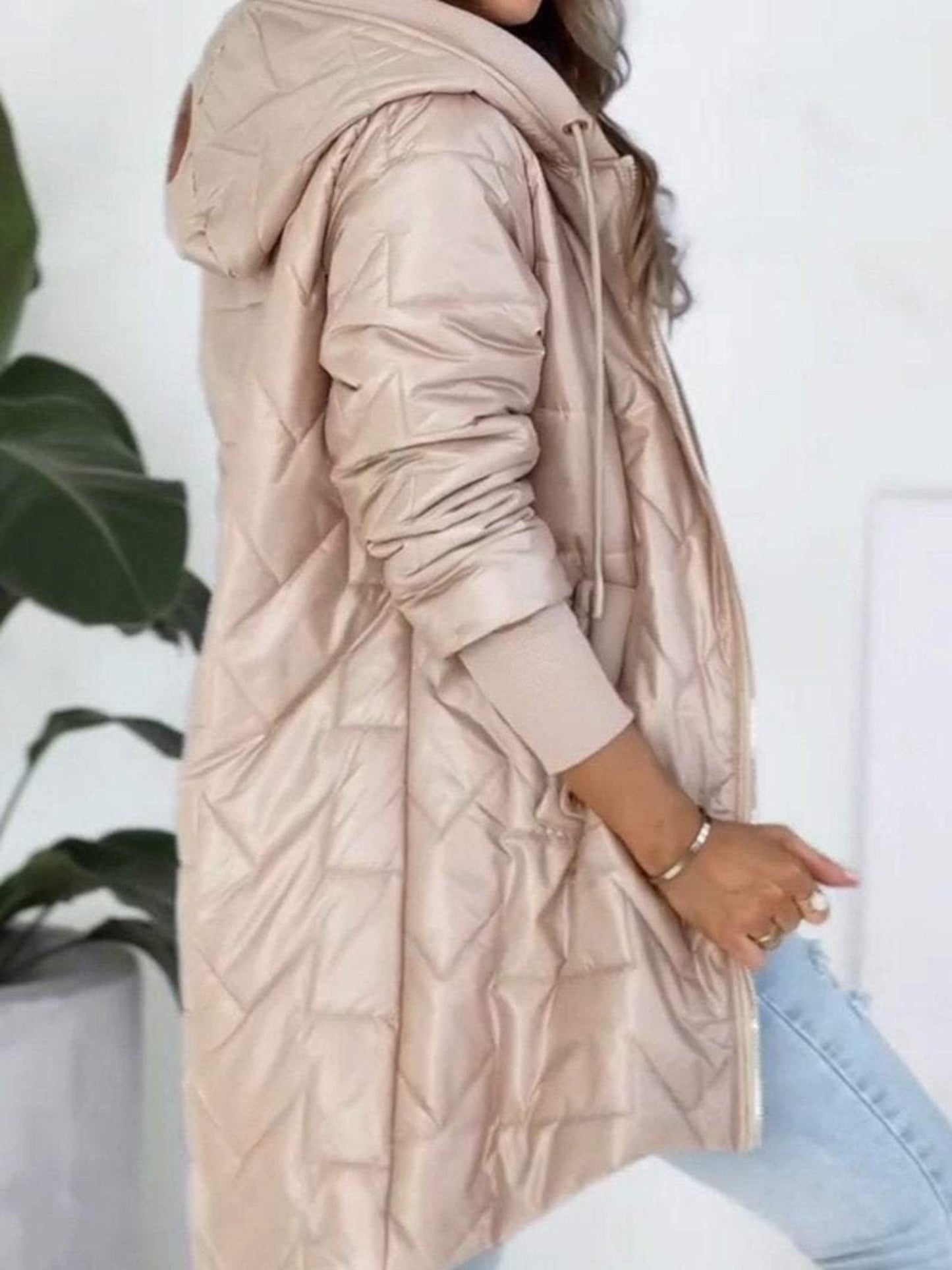 WW | Long Coat with Zipper and Hood Comfort & Elegant Leisure