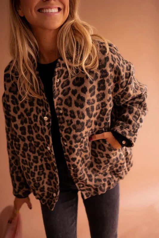 WW | Women's Jacket Leopard Print Warm and Trendy
