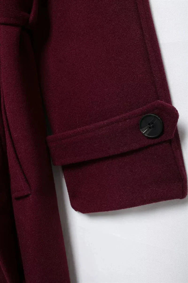 WW | Elegant & warm long cut jacket with belt Autumn-Winter