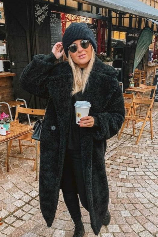 WW | Women's Winter Coat with Sheepskin Effect & Elegant Warmth