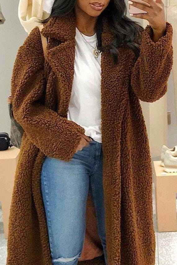 WW | Women's Winter Coat with Sheepskin Effect & Elegant Warmth