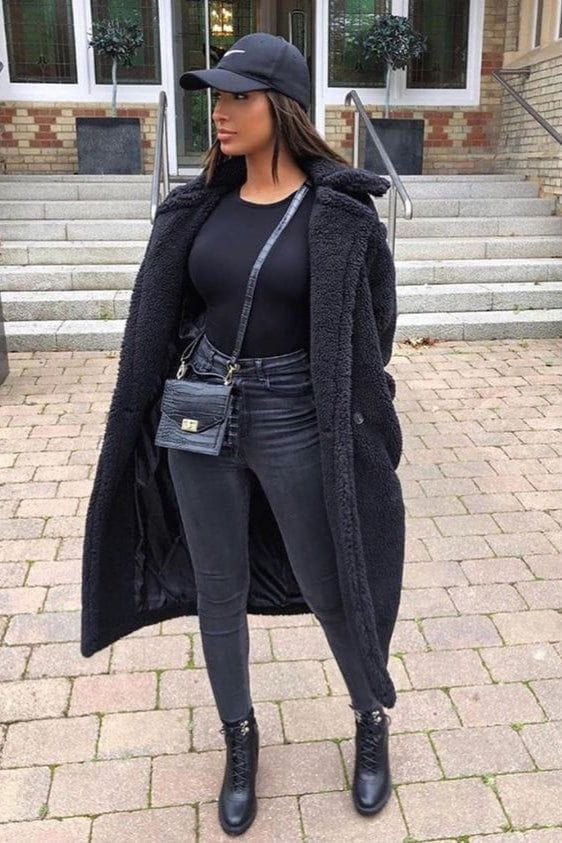 WW | Women's Winter Coat with Sheepskin Effect & Elegant Warmth