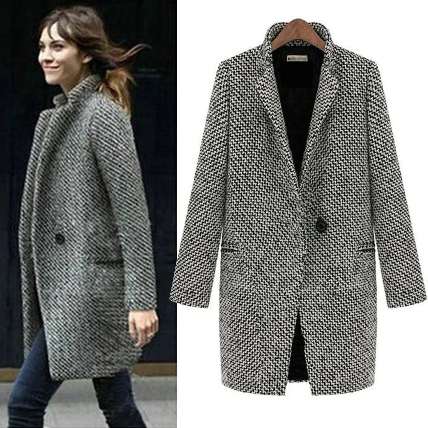 WW | Langmantel Texturiert Eleganz Wärme und Stil
