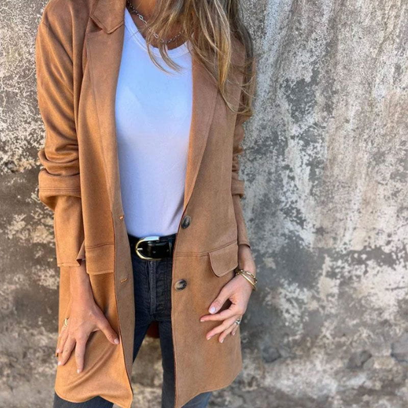WW | Long Suede Blazer Elegance & Comfort Timeless Style