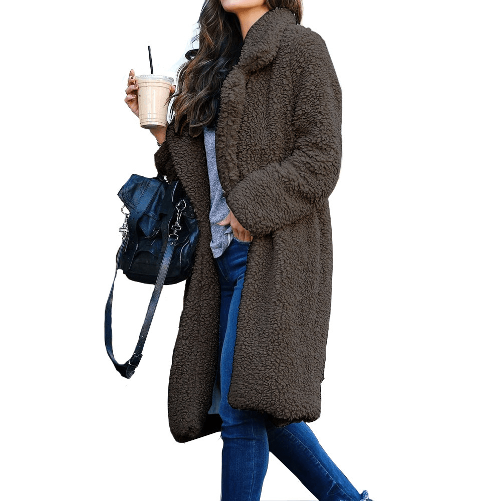 WW | Langer Teddy-Fell-Mantel Wärme & Eleganz Trend Winter