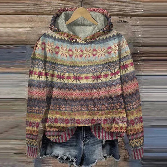 WW | Hoodie Bohemian Ethnic Pattern Warmth and Comfort