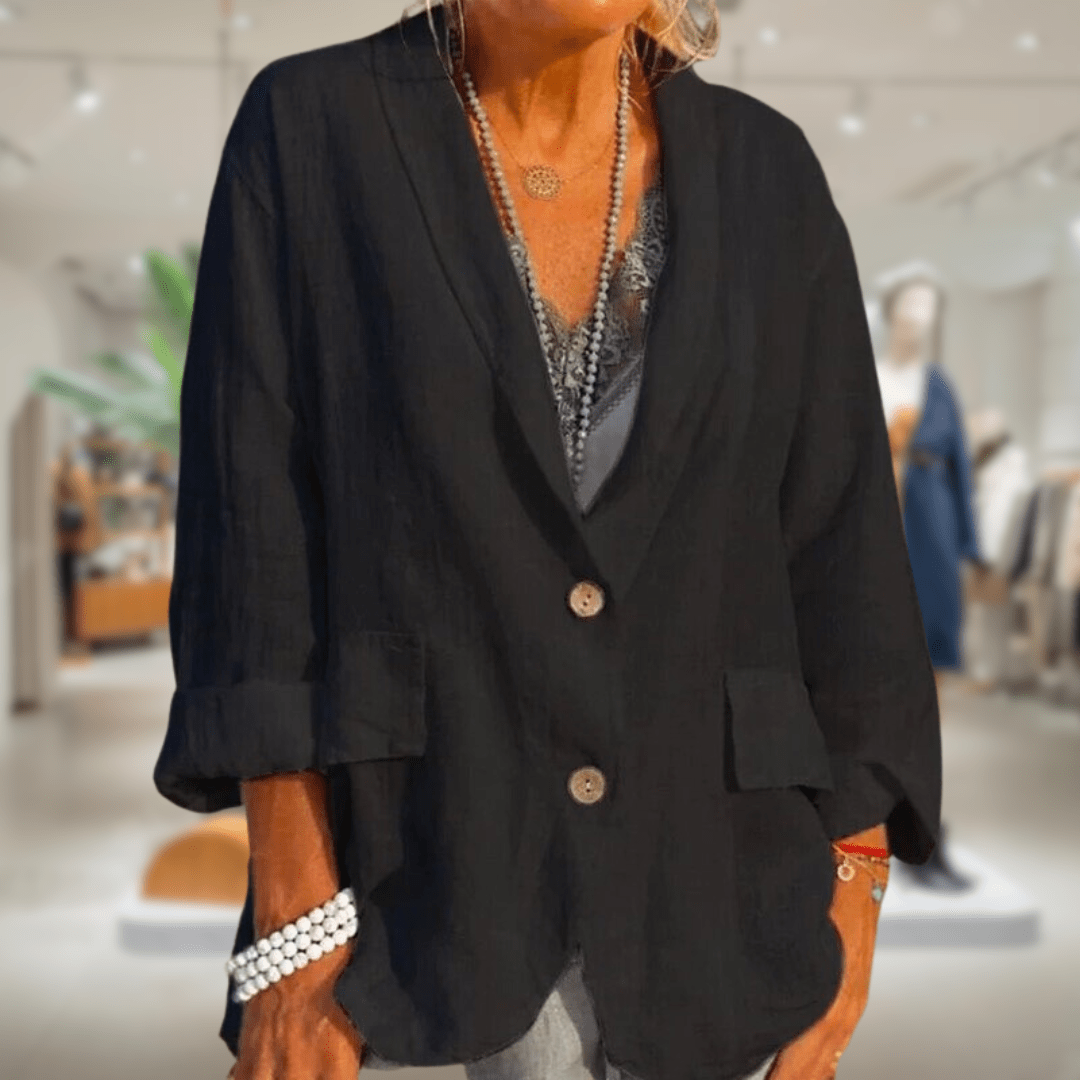 WW | Linen Blazer Casual Beige Natural Elegance and Comfort