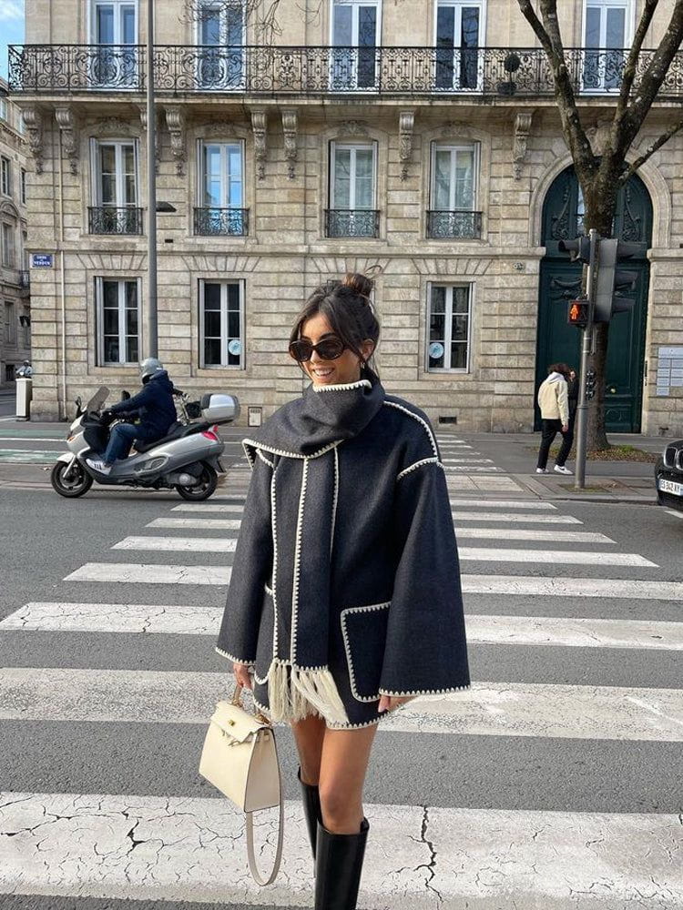 WW | Plus Size Cape Coat Chic Elegant and Trendy