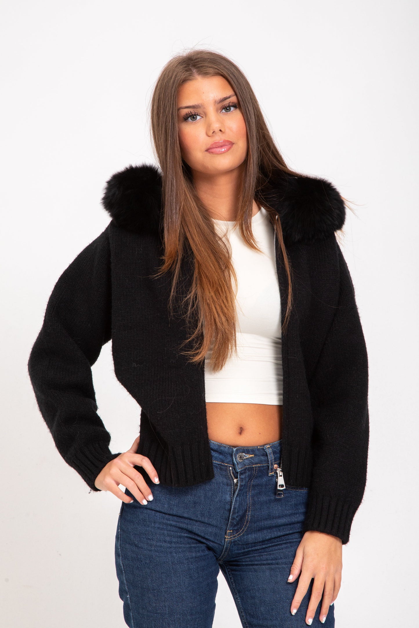 WW | Faux Fur Hooded Jacket Elegance Warmth and Comfort