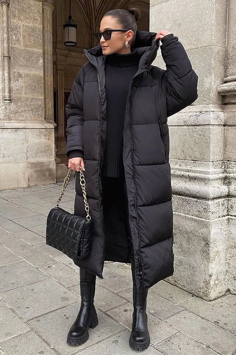 WW | Lange Warme & Elegante Daunenjacke Winter Urban Style