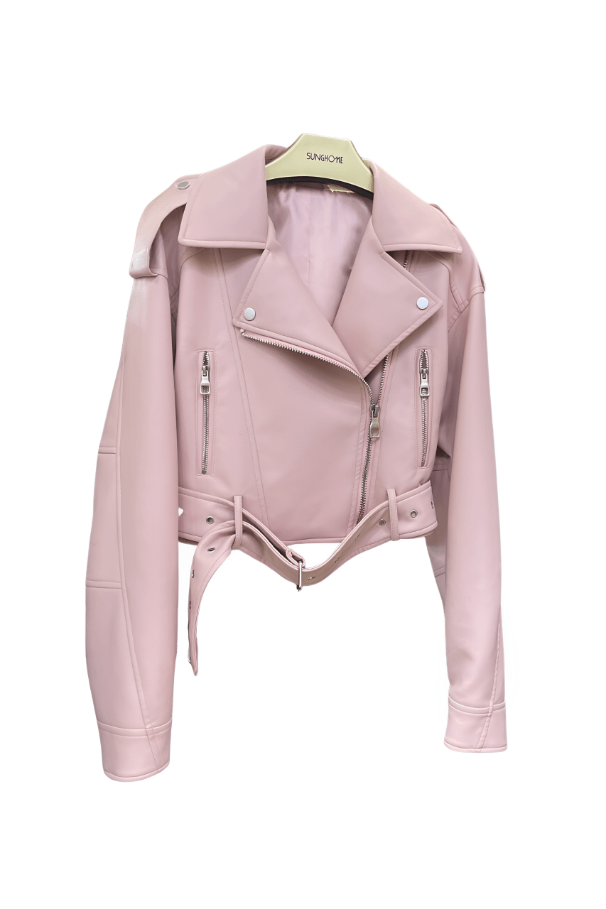 WW | Short jacket made of faux leather in a modern and trendy oversized cut