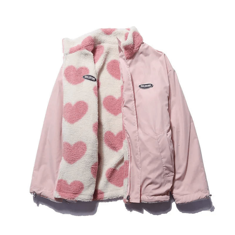 WW | Reversible jacket made of soft fake fur in a trendy, girly style