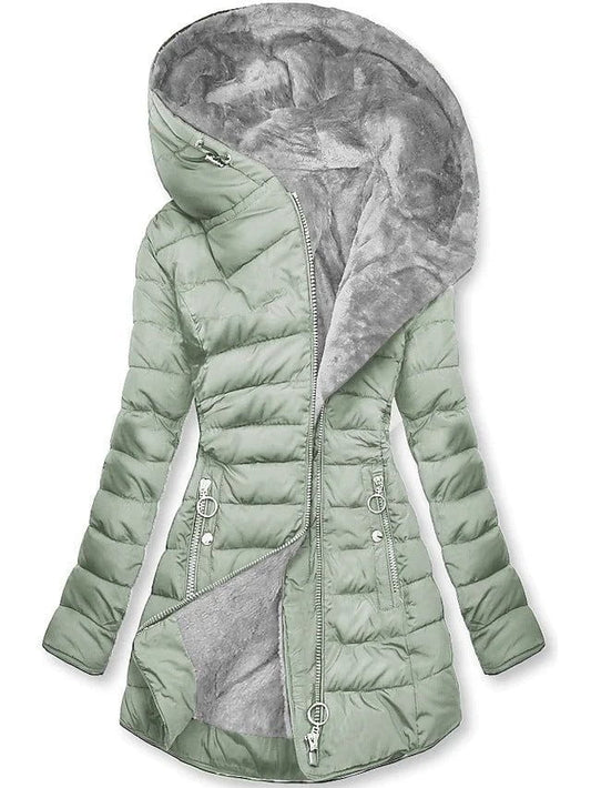 WW | Damen Langmantel Daunenjacke & Fleece-Futter Wärme und Eleganz
