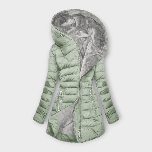 WW | Lange Daunenjacke mit Ultra-warmer & Eleganter Fellfütterung Bequem im Winter
