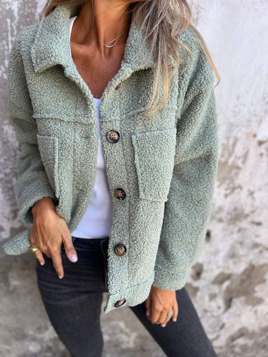 WW | Damenjacke Schafsleder Optik & Weichheit Wärme und Lässiger Stil