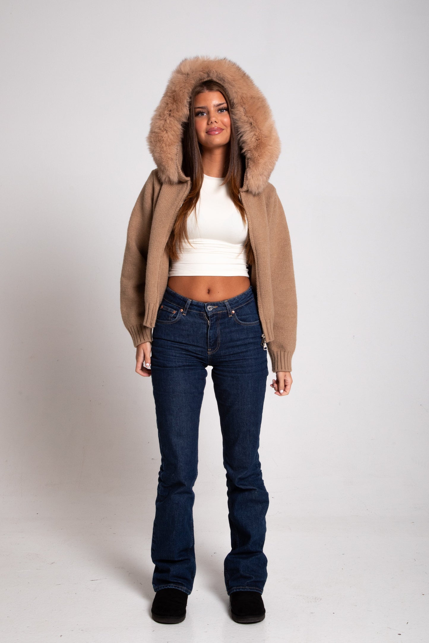 WW | Faux Fur Hooded Jacket Elegance Warmth and Comfort
