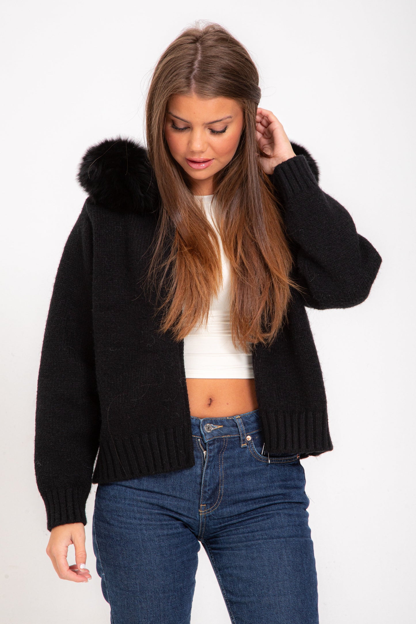 WW | Faux Fur Hooded Jacket Elegance Warmth and Comfort
