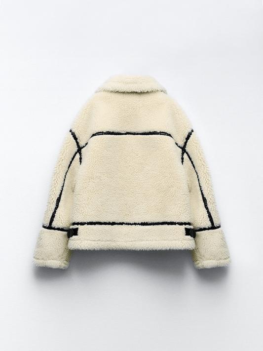 WW | Fliegerjacke Schafslebe Effekt Warm & Trendy Lässig Winterlook