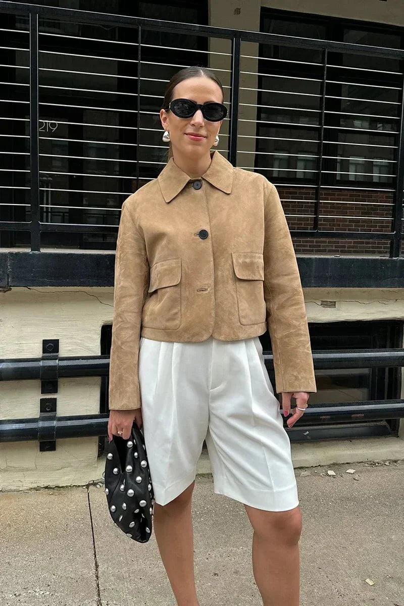 WW | Kurze Wildlederjacke Eleganz Chic und Trend