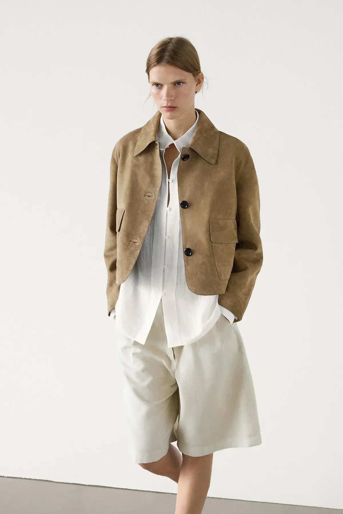 WW | Kurze Wildlederjacke Eleganz Chic und Trend