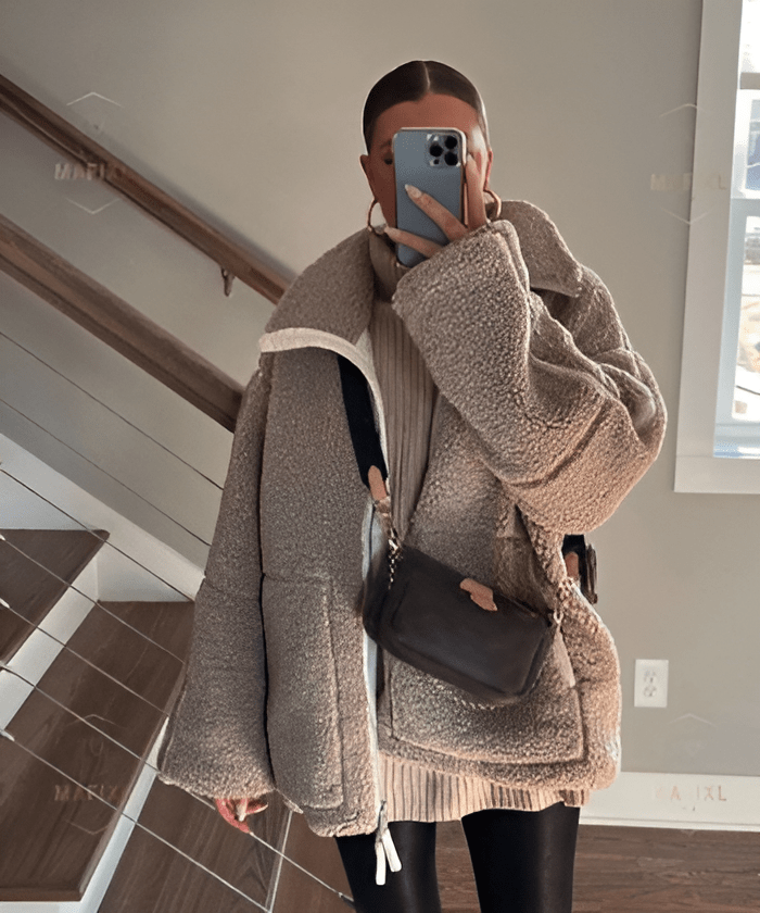 WW | Oversize & Ultra-Warm Sheepskin-Effect Cocooning Jacket