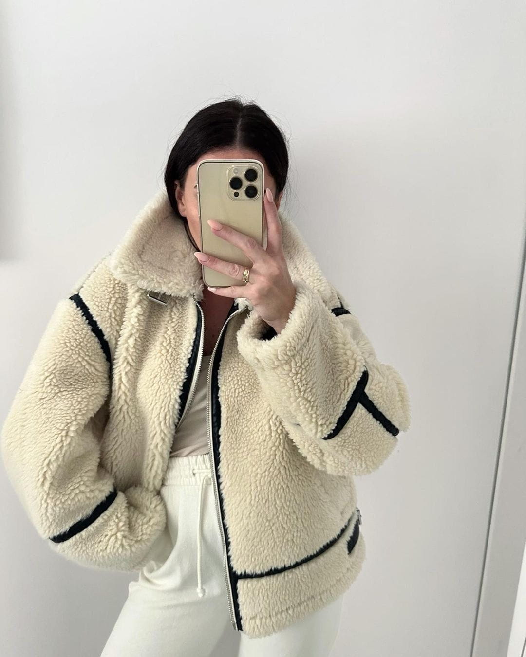 WW | Ladies' Jacket Warm and Trendy Sheepskin Double Layer
