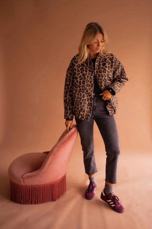 WW | Damenjacke Leopardprint Warm und Trendy
