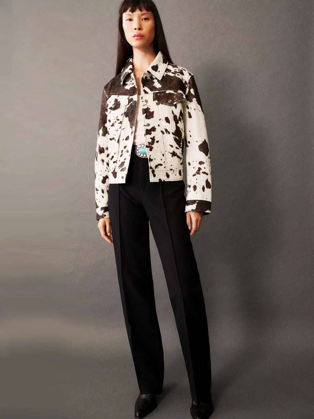 WW | Cow Print Jacket Audacious Trendy and Original