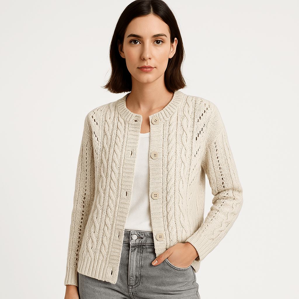 WW | Boho-Strickgilet mit Zöpfen, luftig, bequem & elegant