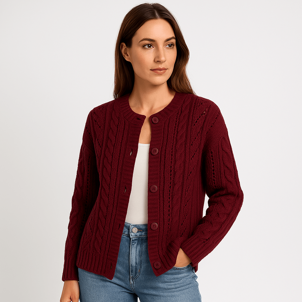 WW | Boho-Strickgilet mit Zöpfen, luftig, bequem & elegant