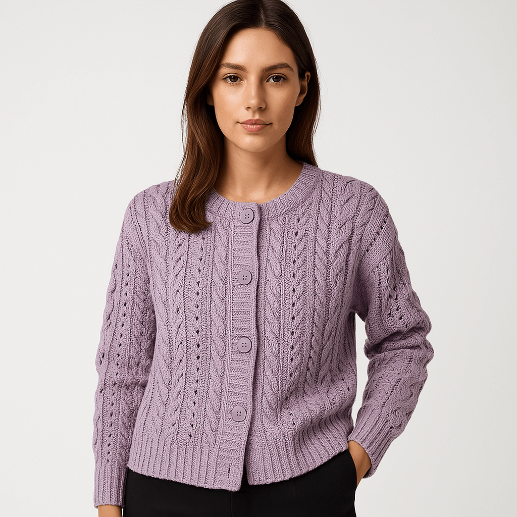 WW | Boho-Strickgilet mit Zöpfen, luftig, bequem & elegant