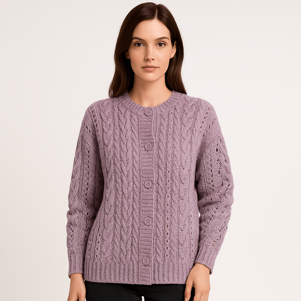 WW | Boho knitted vest with cables, airy, comfortable & elegant