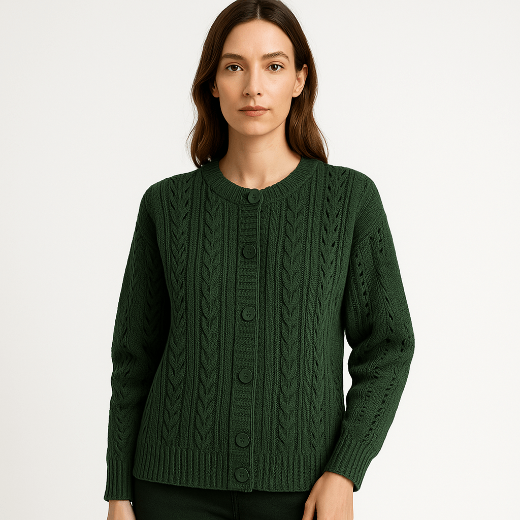 WW | Boho knitted vest with cables, airy, comfortable & elegant