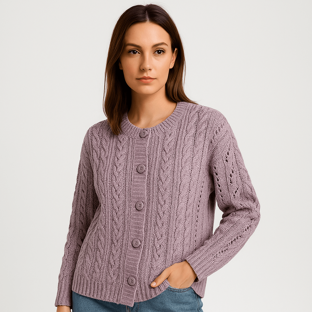 WW | Boho knitted vest with cables, airy, comfortable & elegant