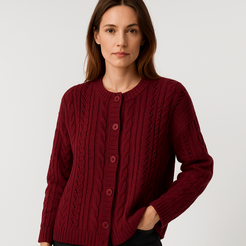 WW | Boho knitted vest with cables, airy, comfortable & elegant