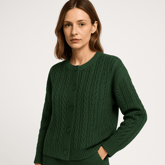 WW | Boho knitted vest with cables, airy, comfortable & elegant