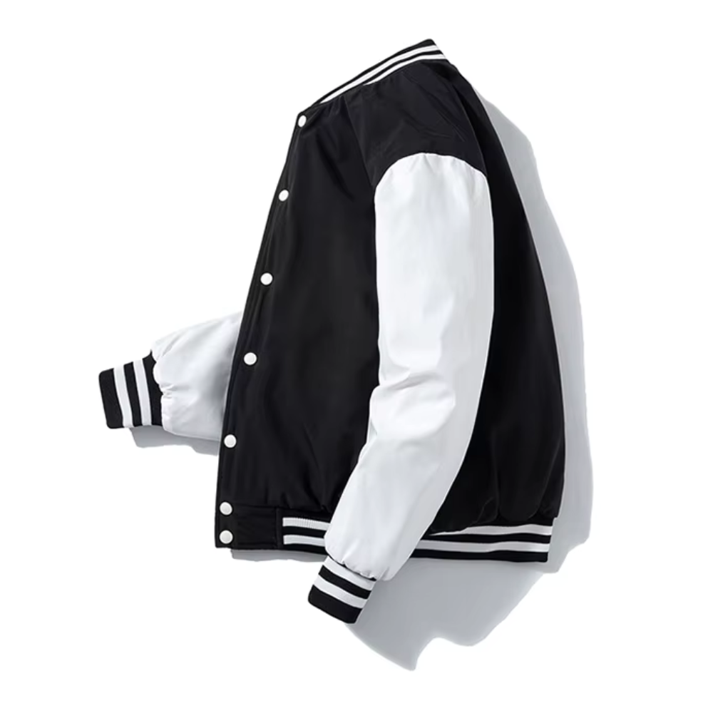 WW | Patchwork Detachable Hood Varsity Jacket