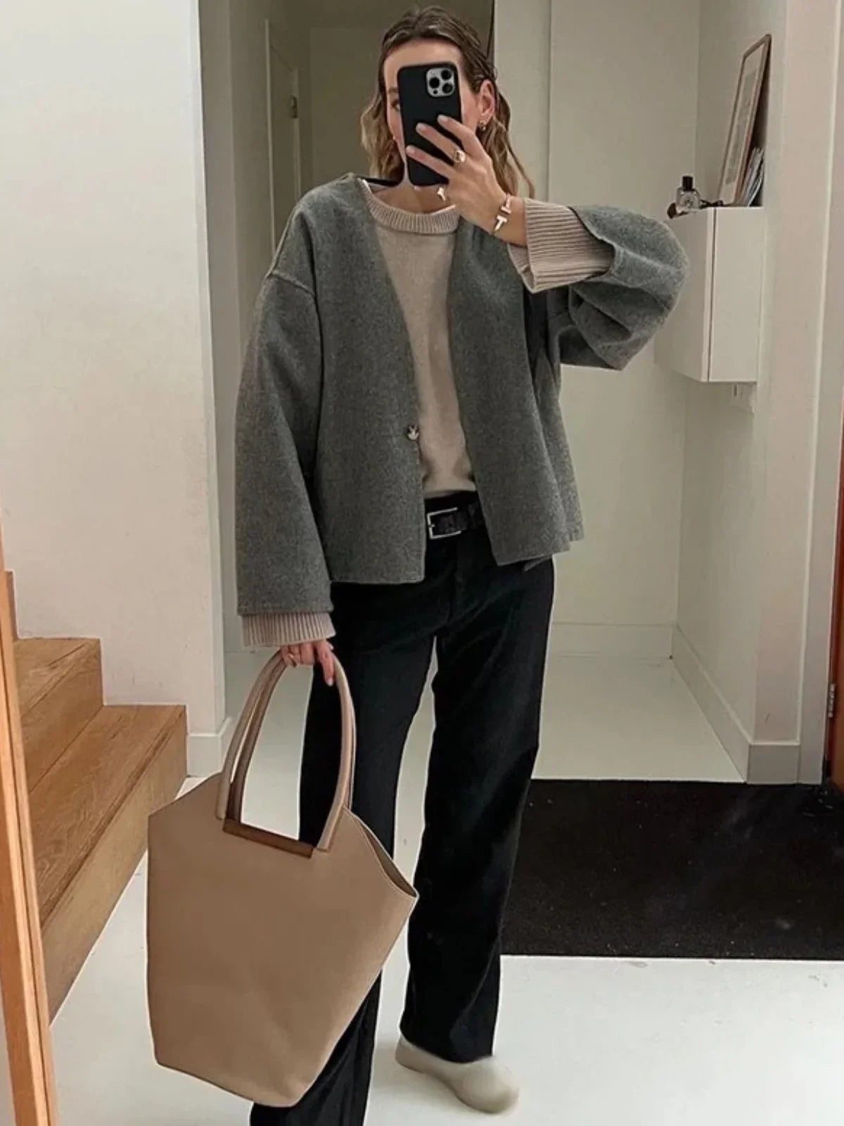 WW | Kurze knopffrontige Taschenjacke