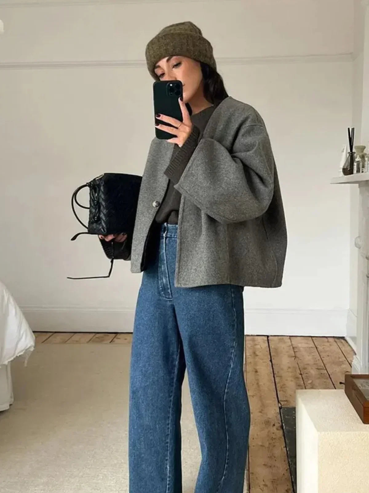 WW | Kurze knopffrontige Taschenjacke