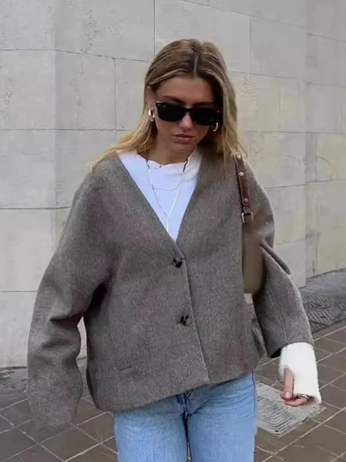 WW | Kurze knopffrontige Taschenjacke