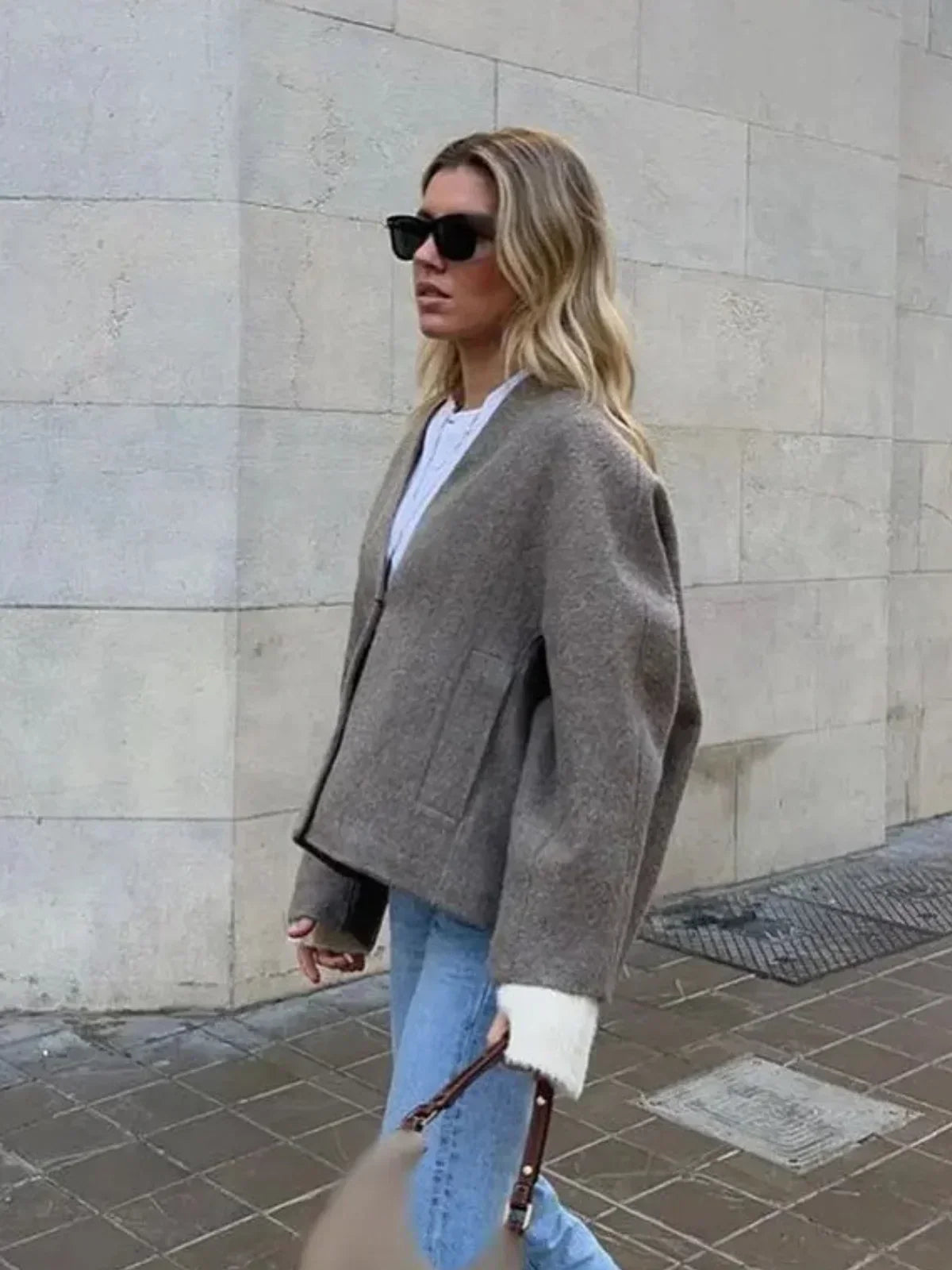 WW | Kurze knopffrontige Taschenjacke