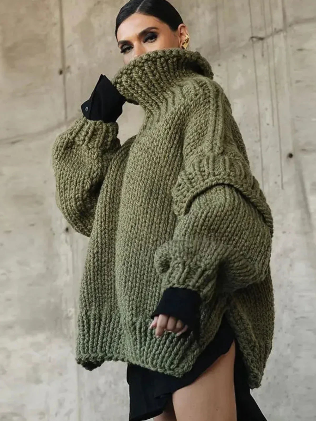 WW | Strick Oversized Rollkragenpullover