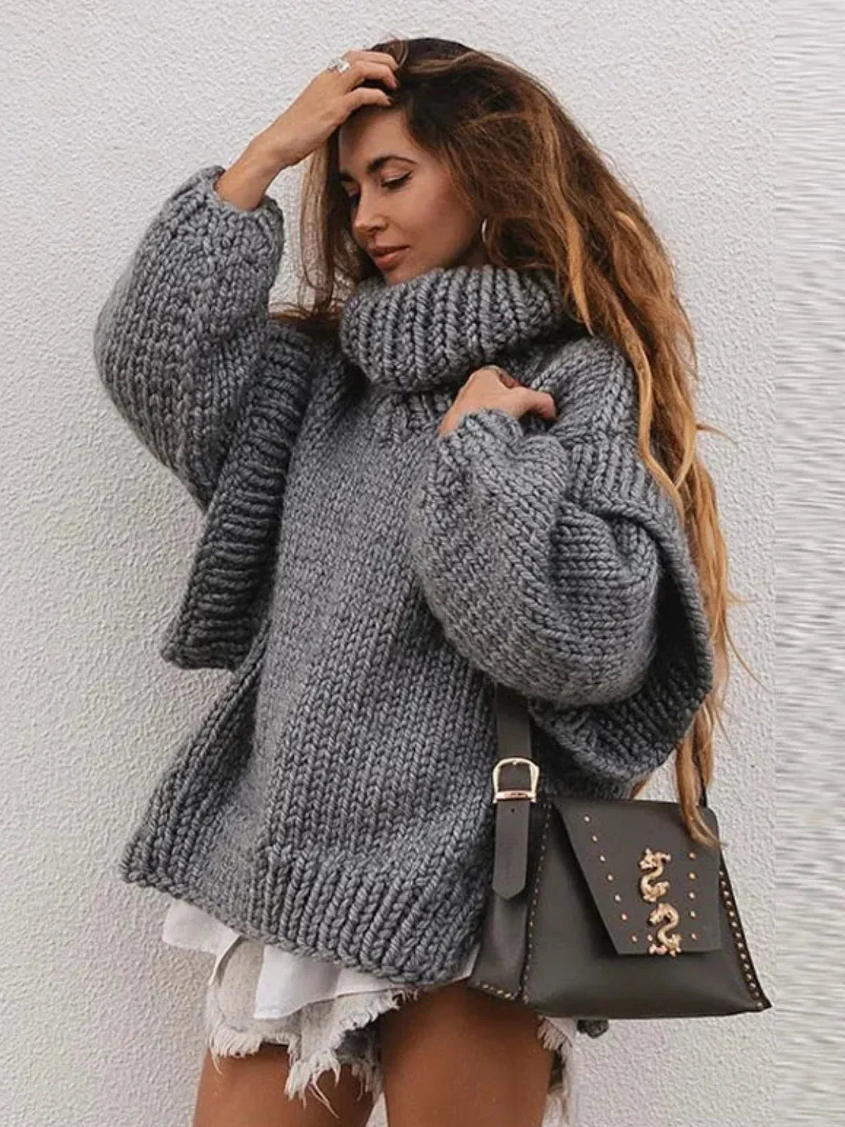 WW | Strick Oversized Rollkragenpullover