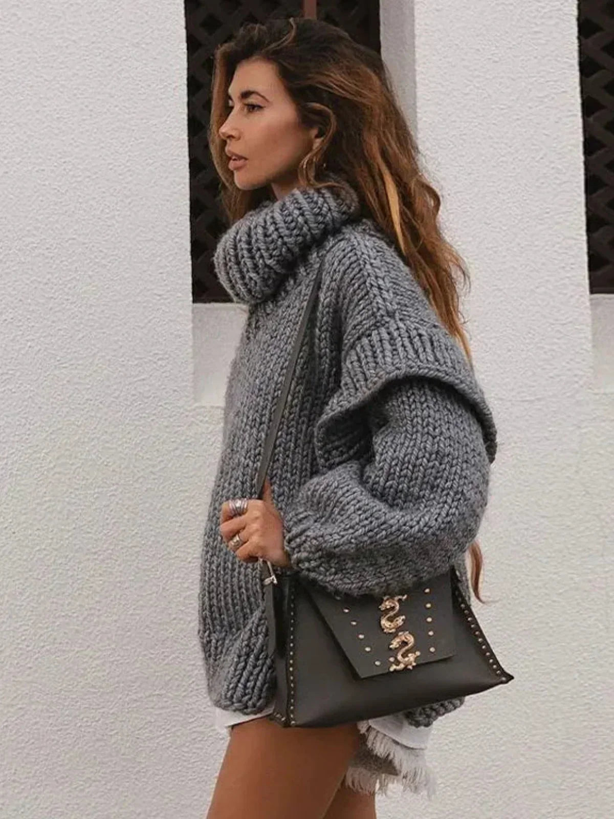 WW | Strick Oversized Rollkragenpullover