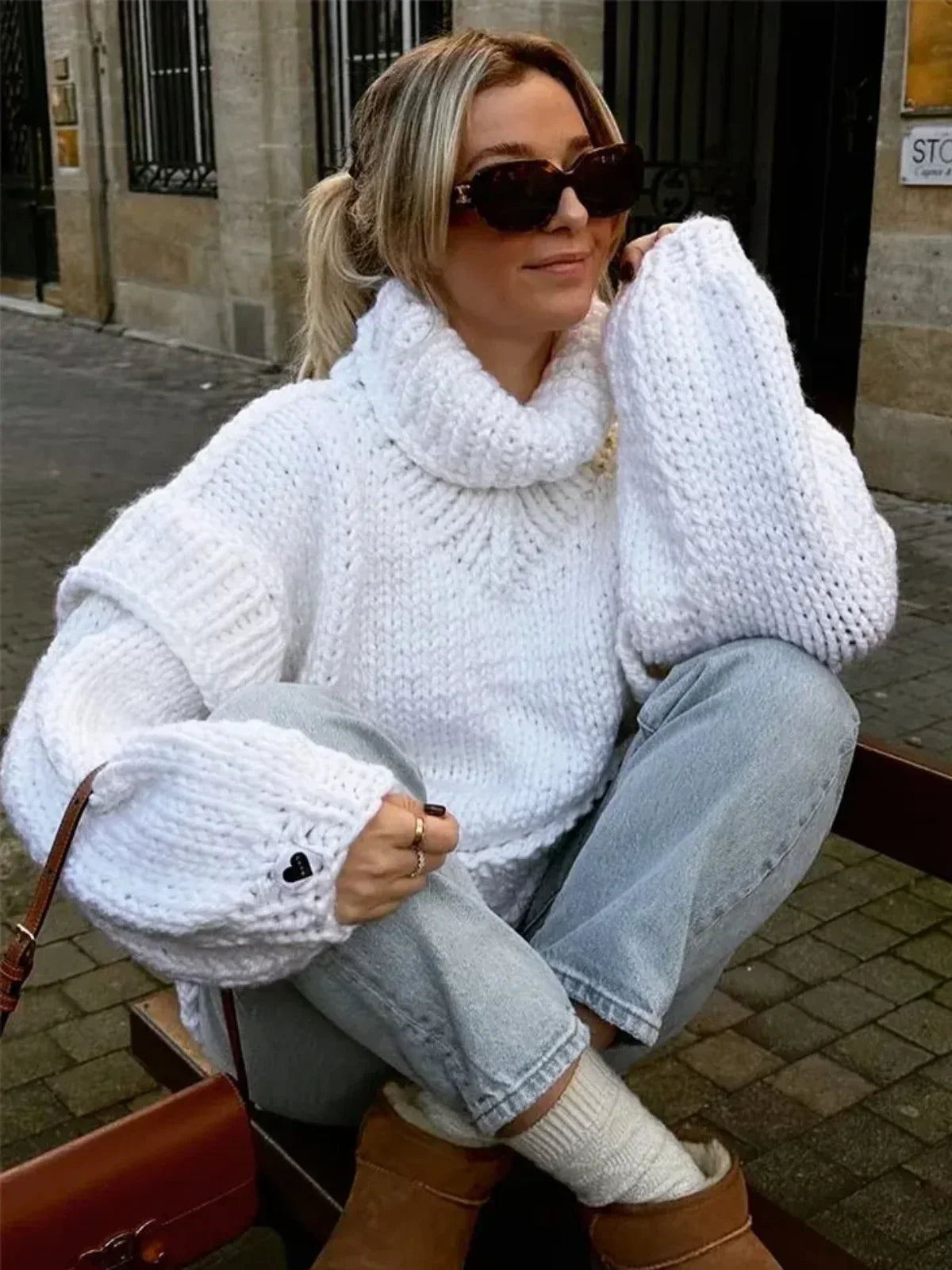 WW | Strick Oversized Rollkragenpullover