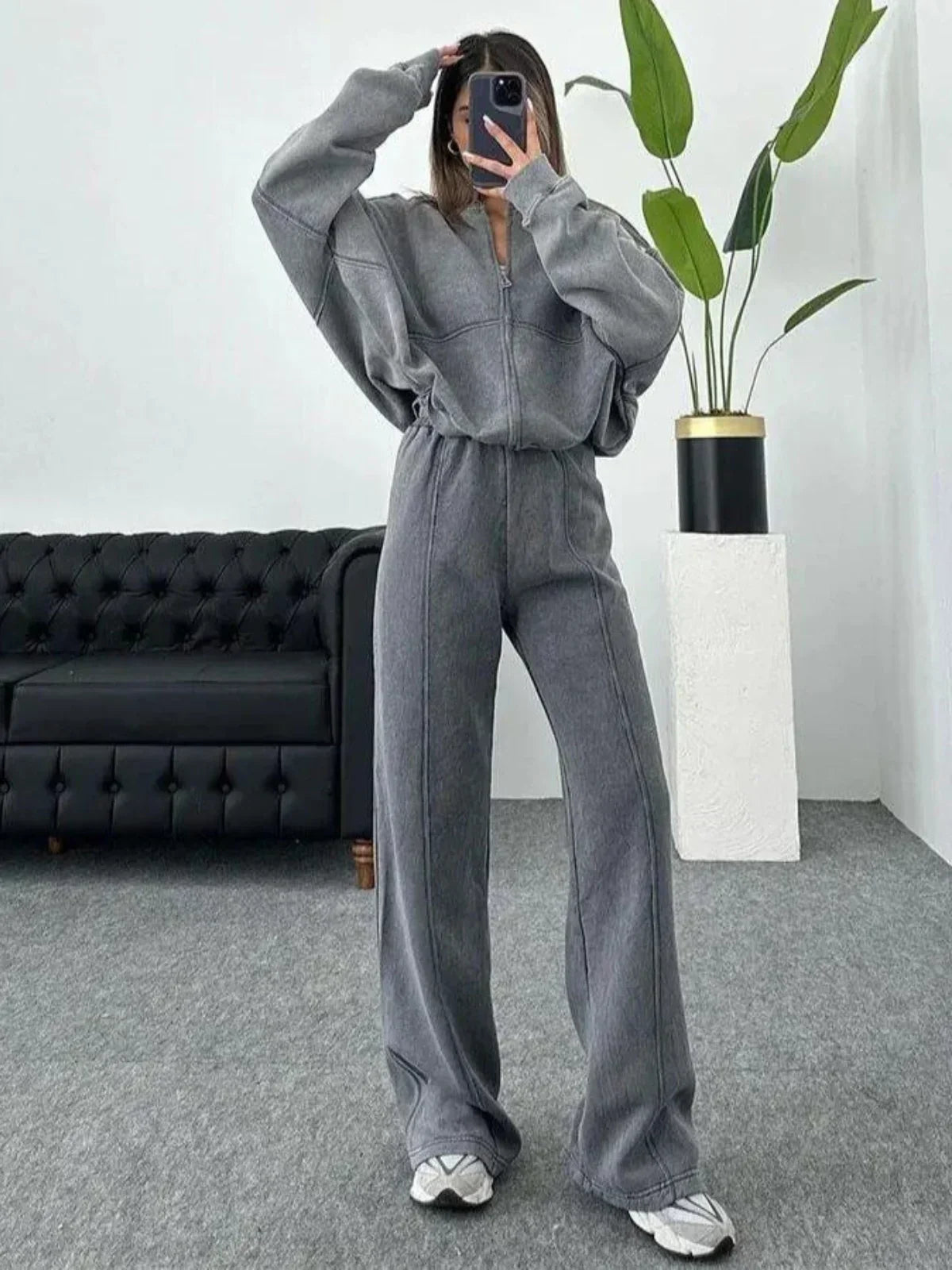 WW | Wide Lounge Set with Zip Jacket